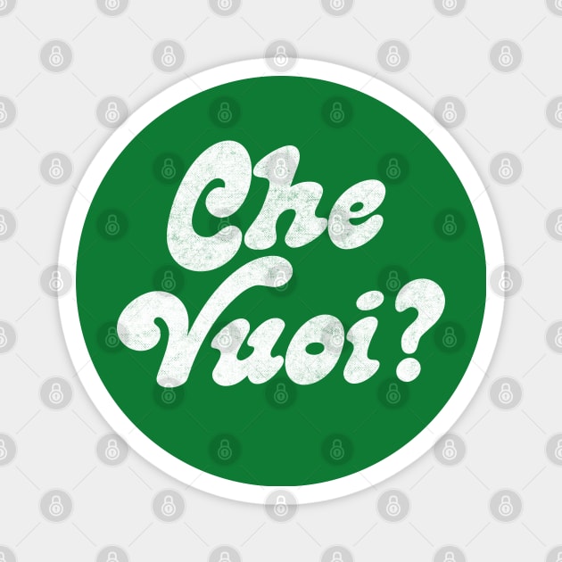 Che Vuoi? Italian Gesture Typography Design Magnet by DankFutura